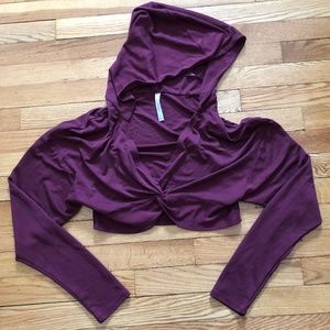 Fabletics hooded long sleeve crop